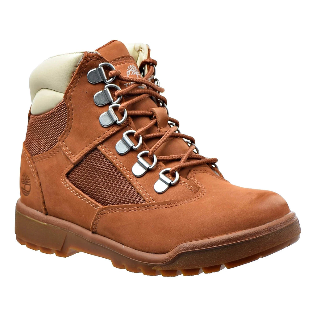 Timberland 6 Inch Youth's Field Boots Dark Orange tb0a1q5d