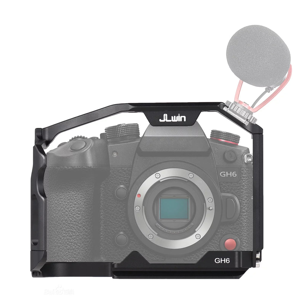 Dcenta  Camera Cage Compatible with Panasonic  Aluminum Alloy Construction with Cold Shoe Mount and Extensive Threaded Holes