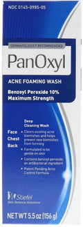 PanOxyl 10% Acne Foaming Wash 5.5 oz (Pack of 2)