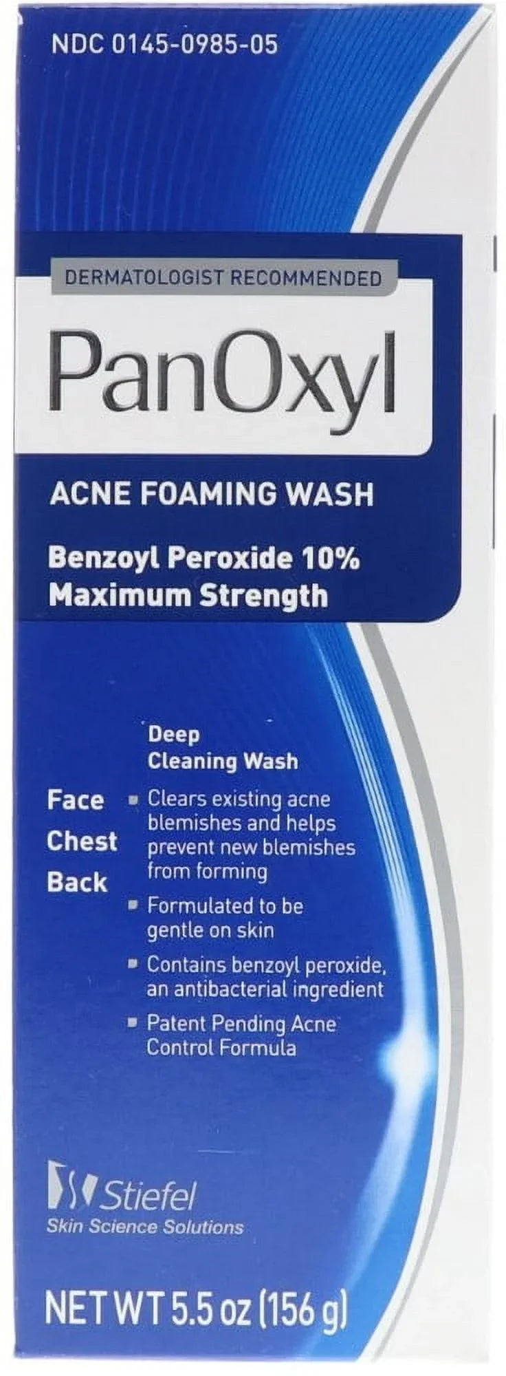 PanOxyl 10% Acne Foaming Wash 5.5 oz (Pack of 2)