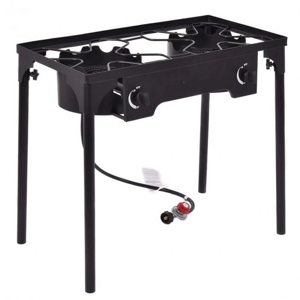 Double Burner Outdoor Stove  Grill - 26.0 - Elevate your outdoor cooking experience!
