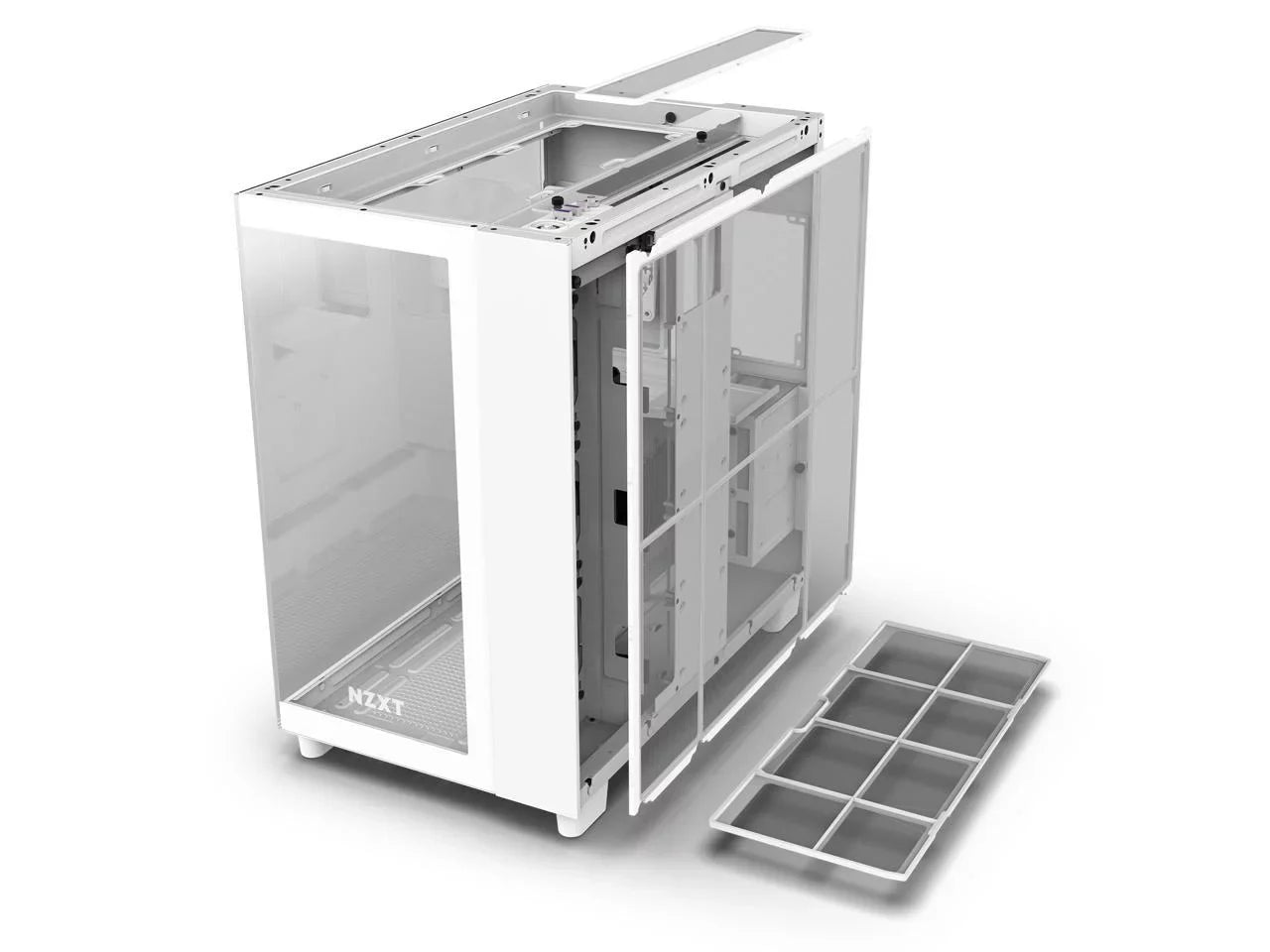 Elite - All White - --01 - Premium Dual-Chamber - Mid-Tower -  Fans - Case