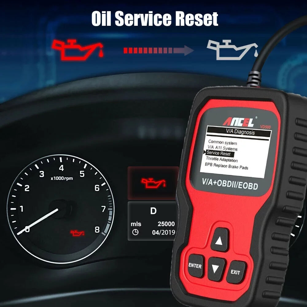 Ancel All System     Oil Automotive  Scanner   Throttle Adapation Code Reader for  Audi Skoda Seat Diagnostic Tool