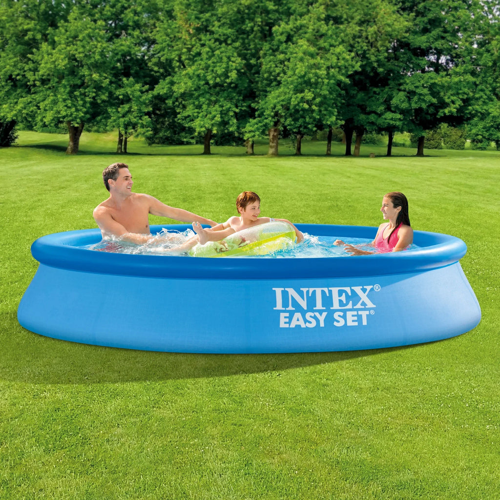 Intex 28117EH 10' x 24" Easy Set Inflatable Above Ground Swimming Pool with Filter