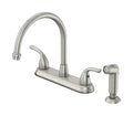 OakBrook Pacifica High Arc Two Handle Kitchen Faucet with Side Sprayer