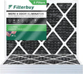 Filterbuy 14x18x1  8 Odor Eliminator Pleated   Furnace Air Filters with Activated Carbon (5-Pack)