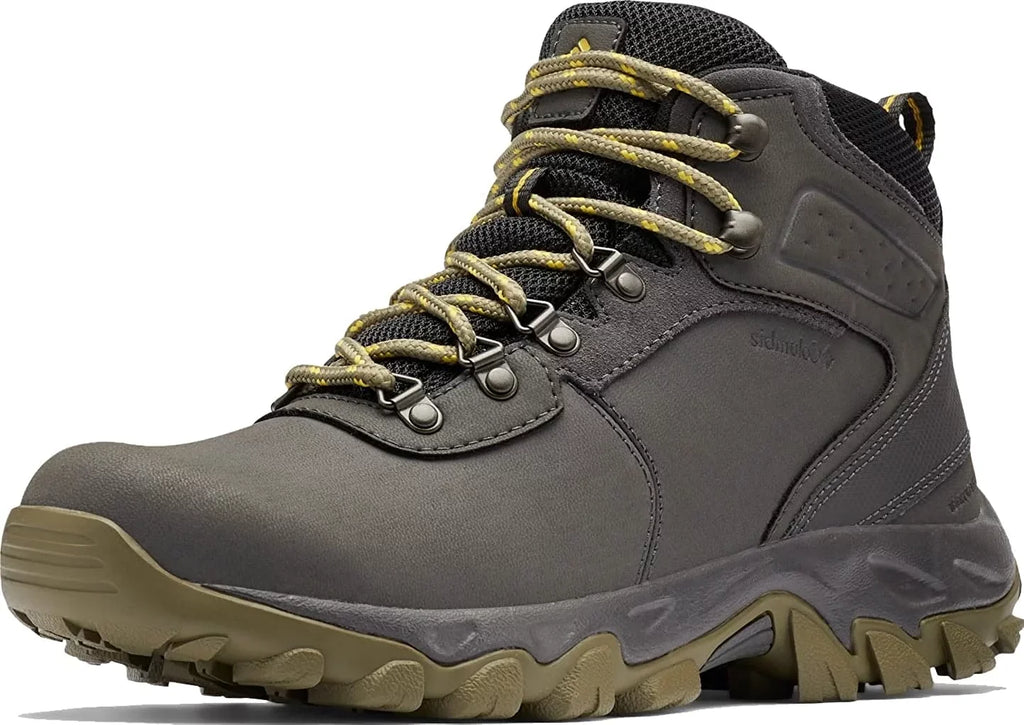 Columbia Mens Newton Ridge Plus Ii Waterproof Hiking Boot Shoe 14 Dark Grey/Stone Green