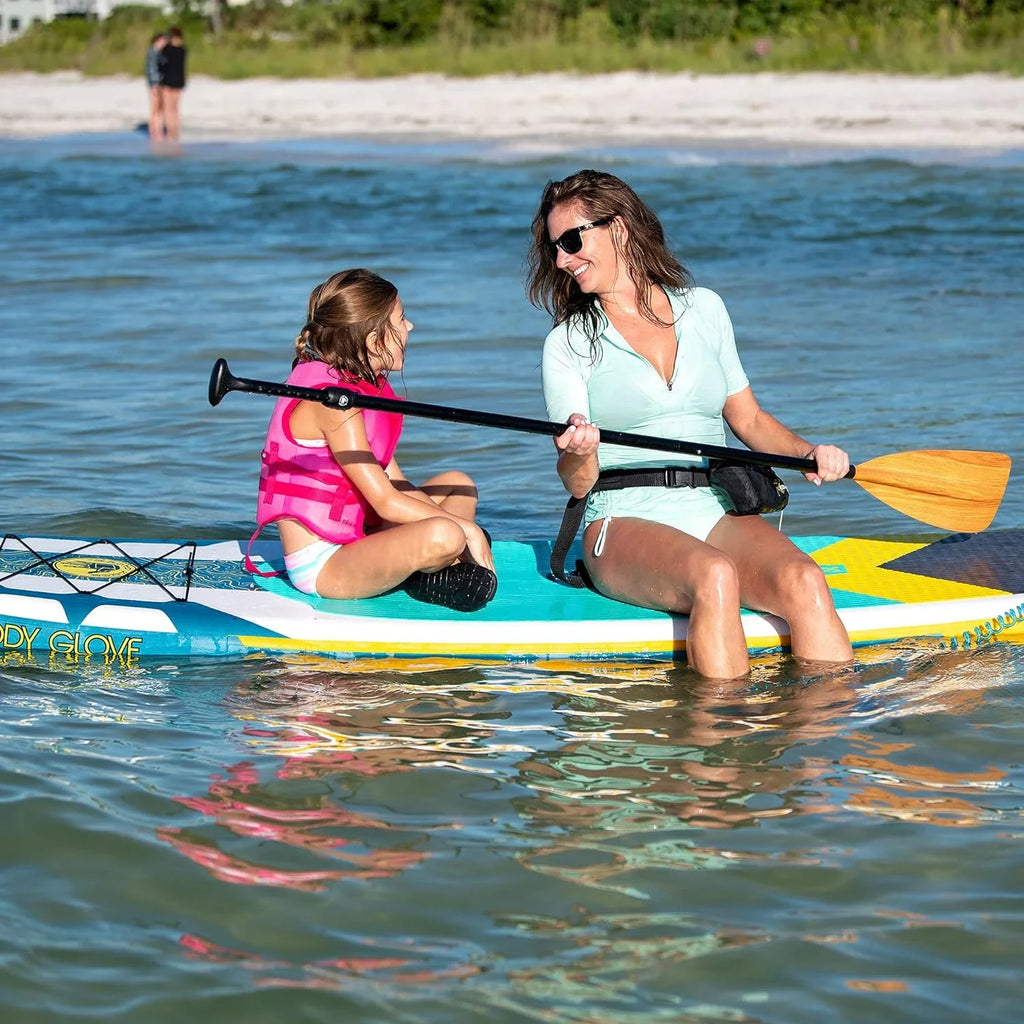 Body Glove Cruiser Inflatable Stand Up Paddle Board Package, White/Blue