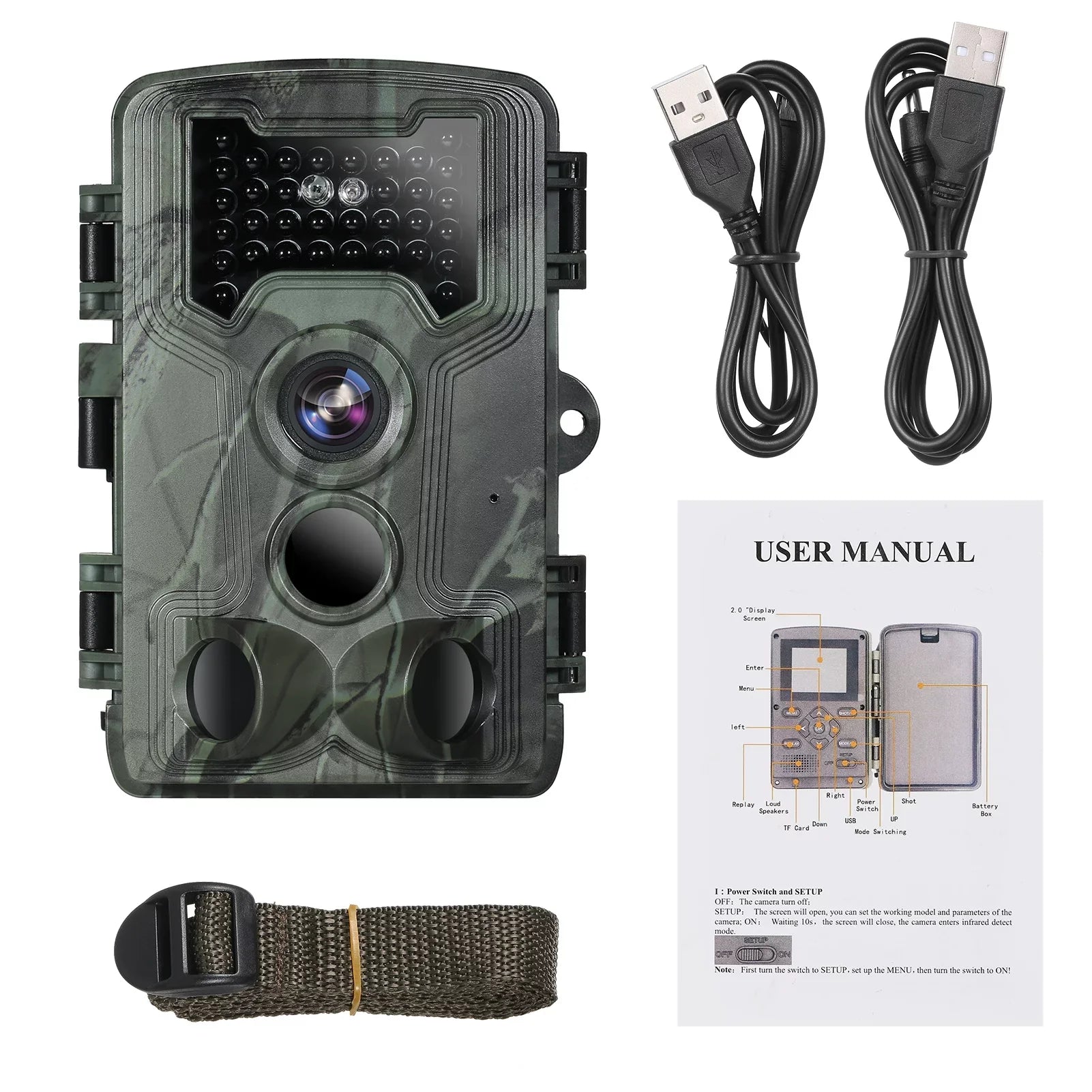 36MP Waterproof Trail and Game Camera, Night Vision Camera for Wildlife Researching