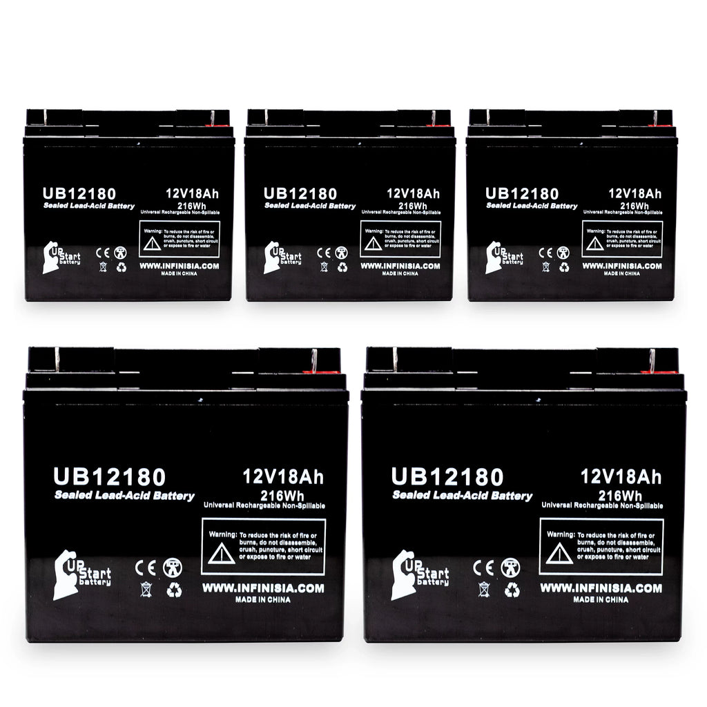 5x Pack - Compatible     Battery - Replacement  Universal Sealed Lead Acid Battery (12V, 18Ah, 18000mAh,  Terminal, , )