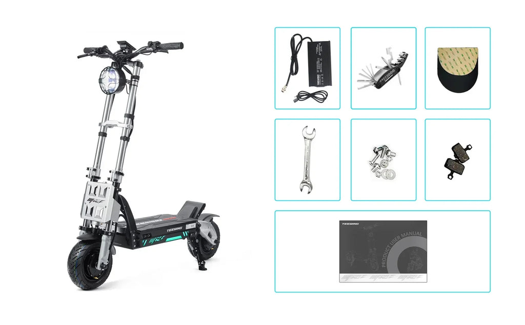 Teewing Mars 6000W Dual Motor Electric Scooter for Adults With a High-Capacity 60V 35AH Battery 6000W Combines Performance