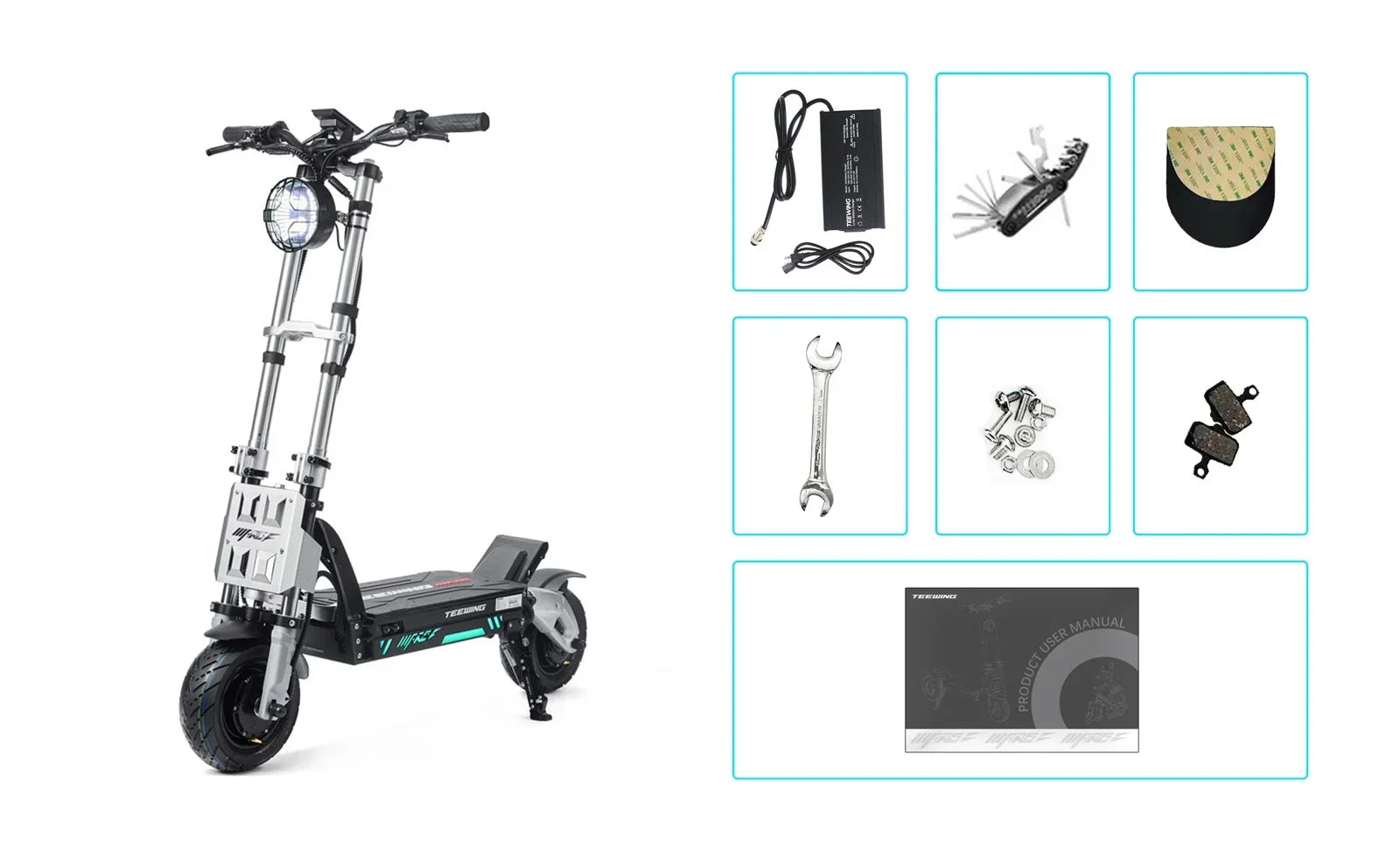 Teewing Mars 6000W Dual Motor Electric Scooter for Adults With a High-Capacity 60V 35AH Battery 6000W Combines Performance