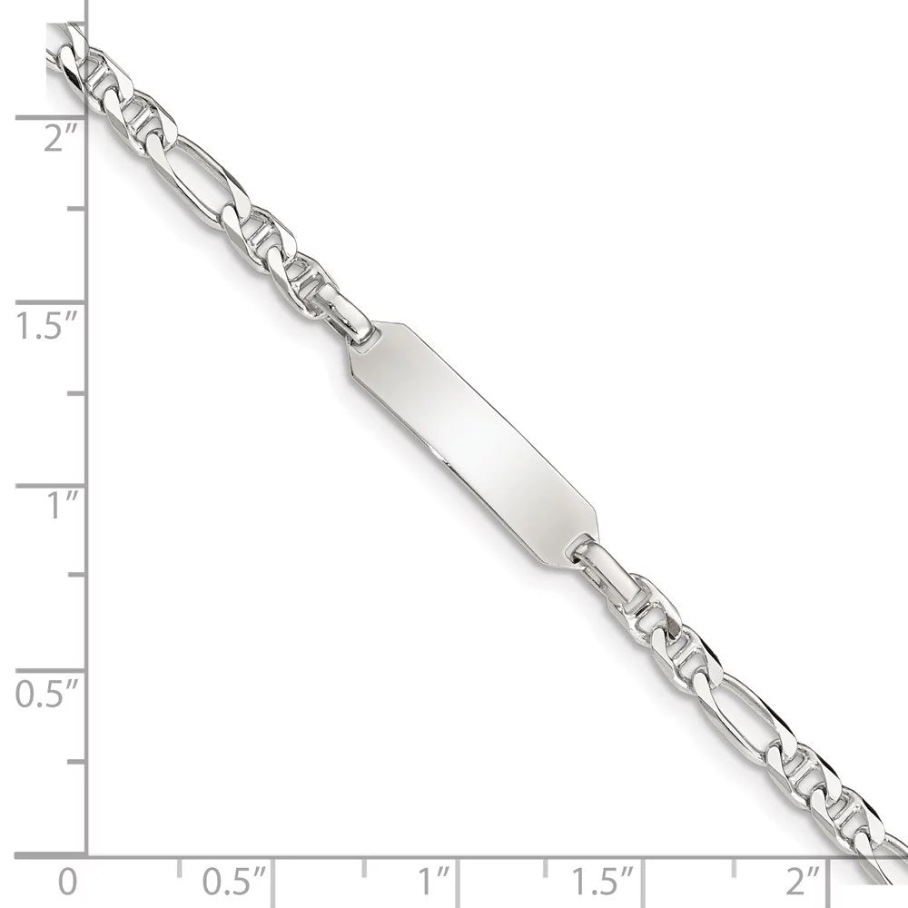 Auriga 925 Sterling Silver Id Anchor Link Bracelet 6inch for Women