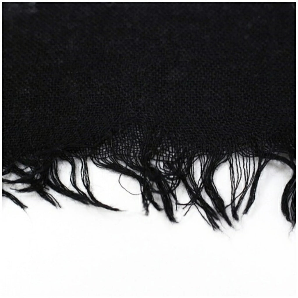 Pre-Owned Louis Vuitton Shawl Large Cashmere x Silk Black 401910 Women's (Good)