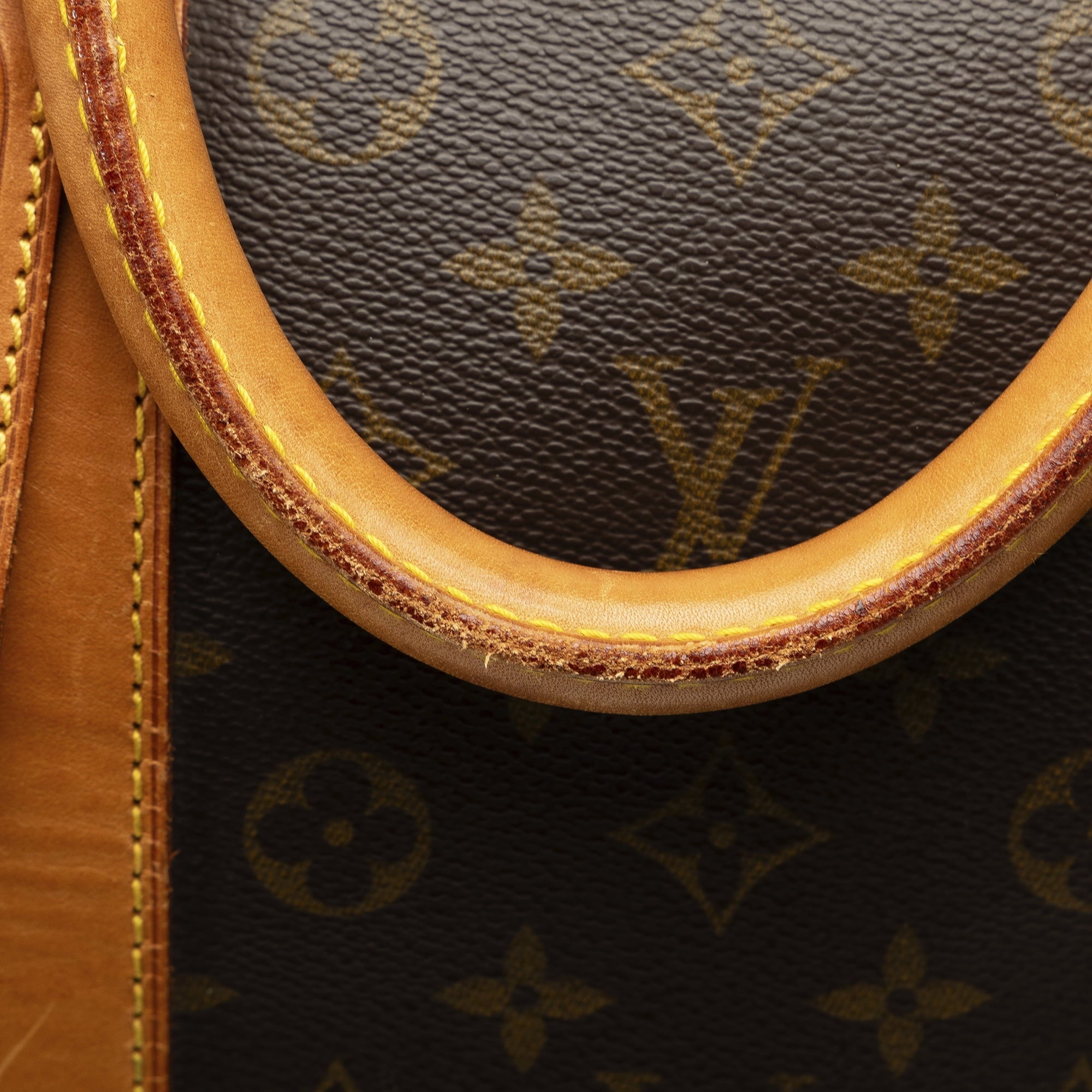 Pre-Owned Authenticated Louis Vuitton Monogram Keepall 55 Canvas Brown Travel Bag WeekenderBag Unisex (Fair)
