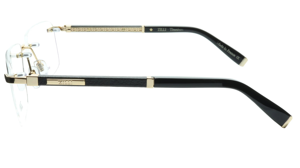 Rimless Eyewear Made with Real Leather and High Quality Titanium