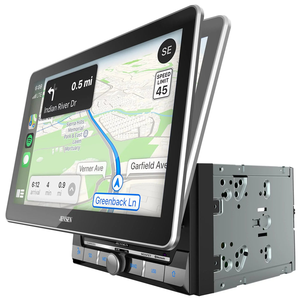 Jensen  2 Din 10 in.  Mechlesss Carplay & Android Auto