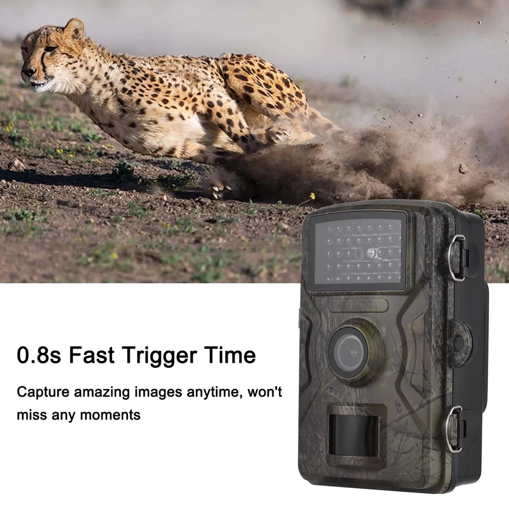 Eccomum 1080P Trail Camera 16MP Wildlife Camera Tracking Camera with 2.0 Inch  Color Screen 0.8s Trigger Time Supports Infrared Night Vision Motion Activated  Waterproof