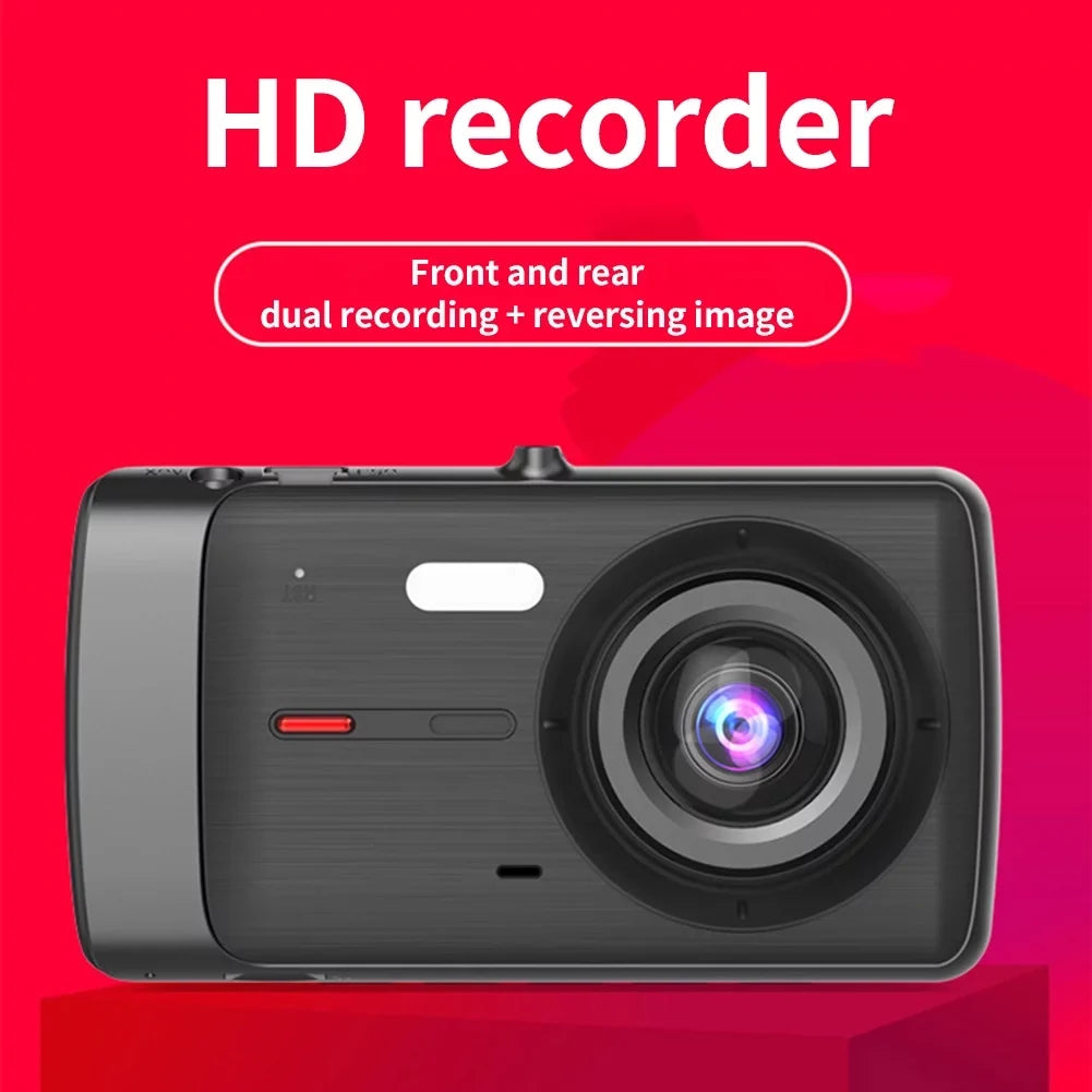 Car 4-inch Driving Recorder Dual Camera  1080P Night Vision  Reversing Image