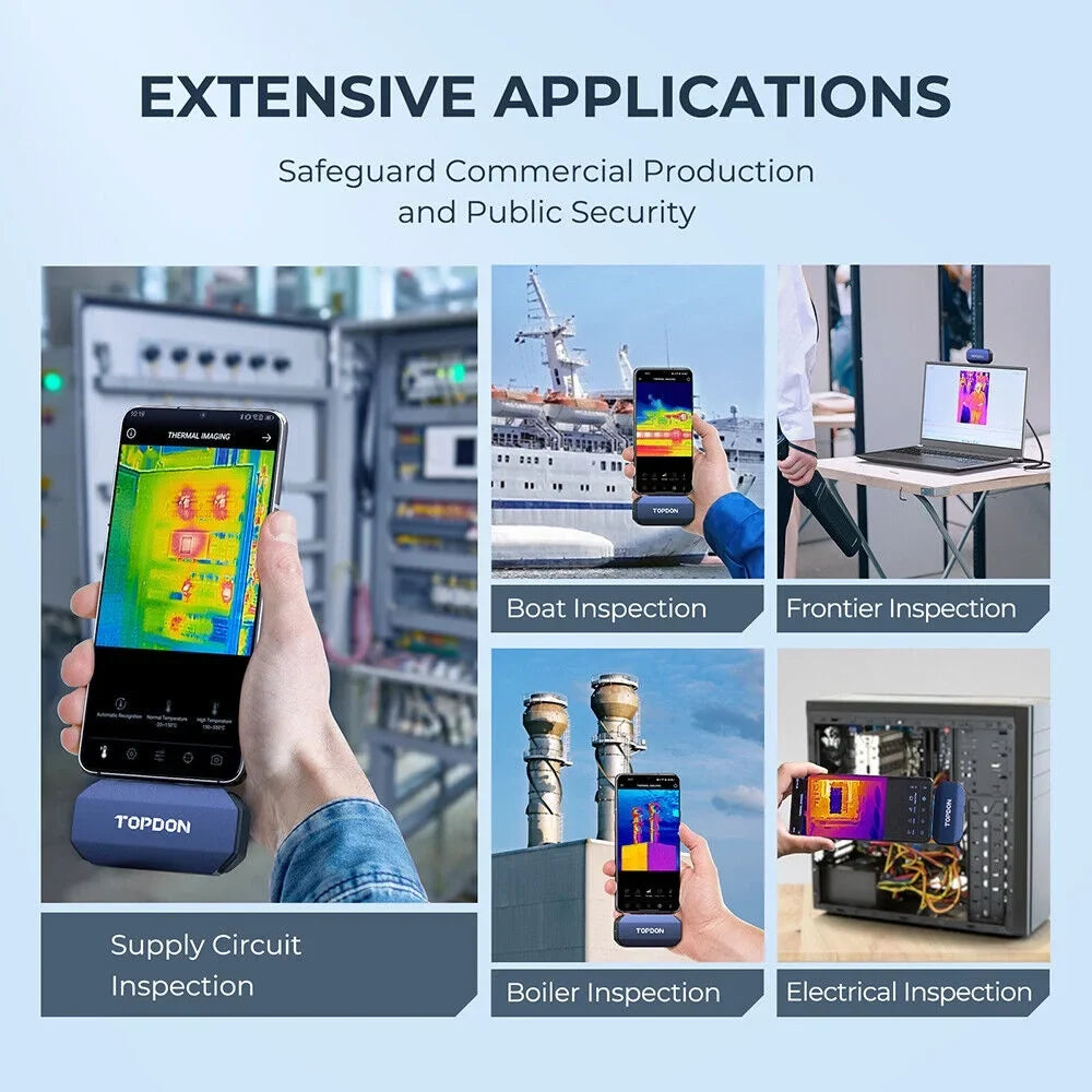 Thermal Imaging Camera 256x192  High Resolution Thermal Imager for Smartphones, Tablets &