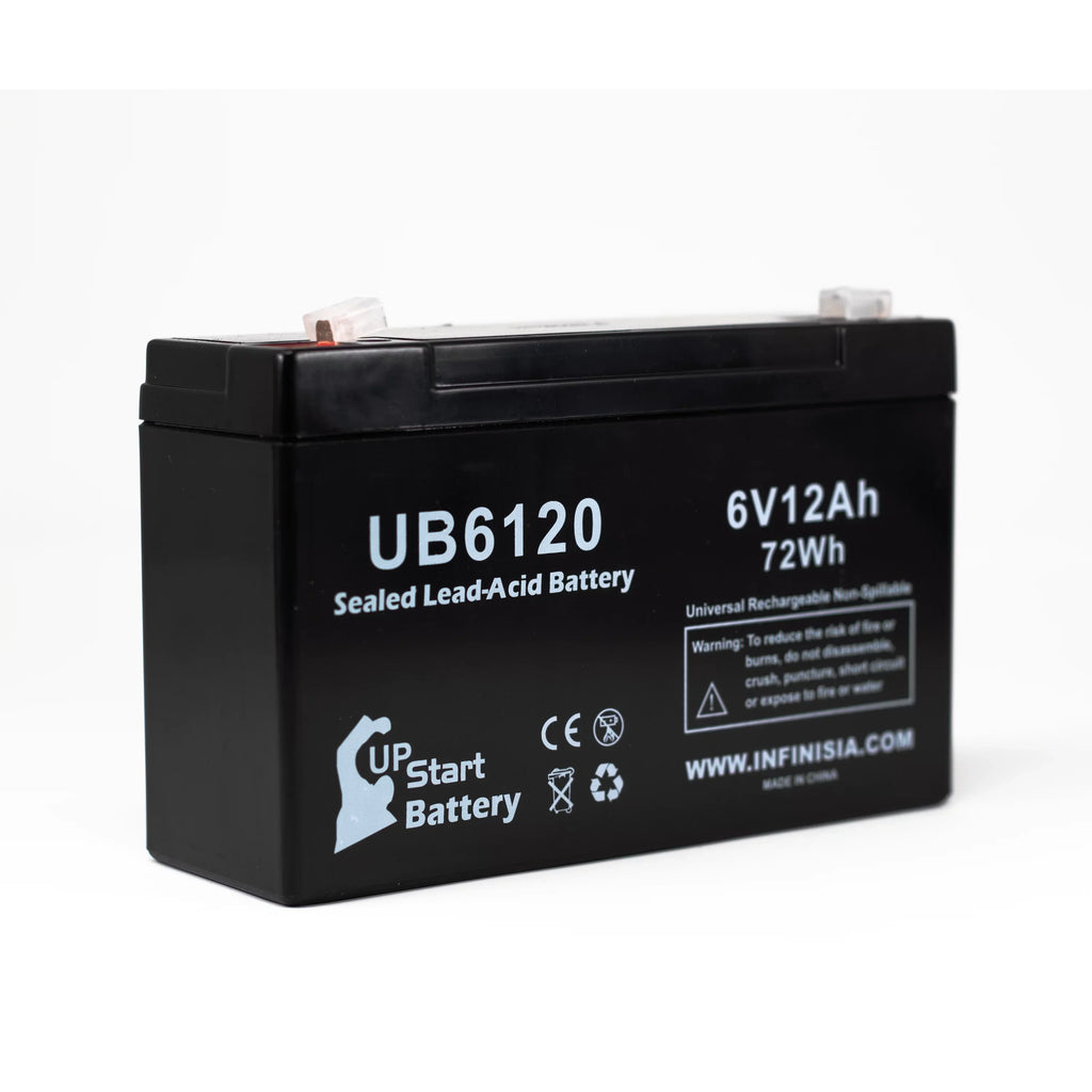 3x Pack - Compatible Tripp-Lite 850 Battery - Replacement  Universal Sealed Lead Acid Battery (6V, 12Ah, 12000mAh,  Terminal, , ) - Includes 6  to  Terminal Adapters