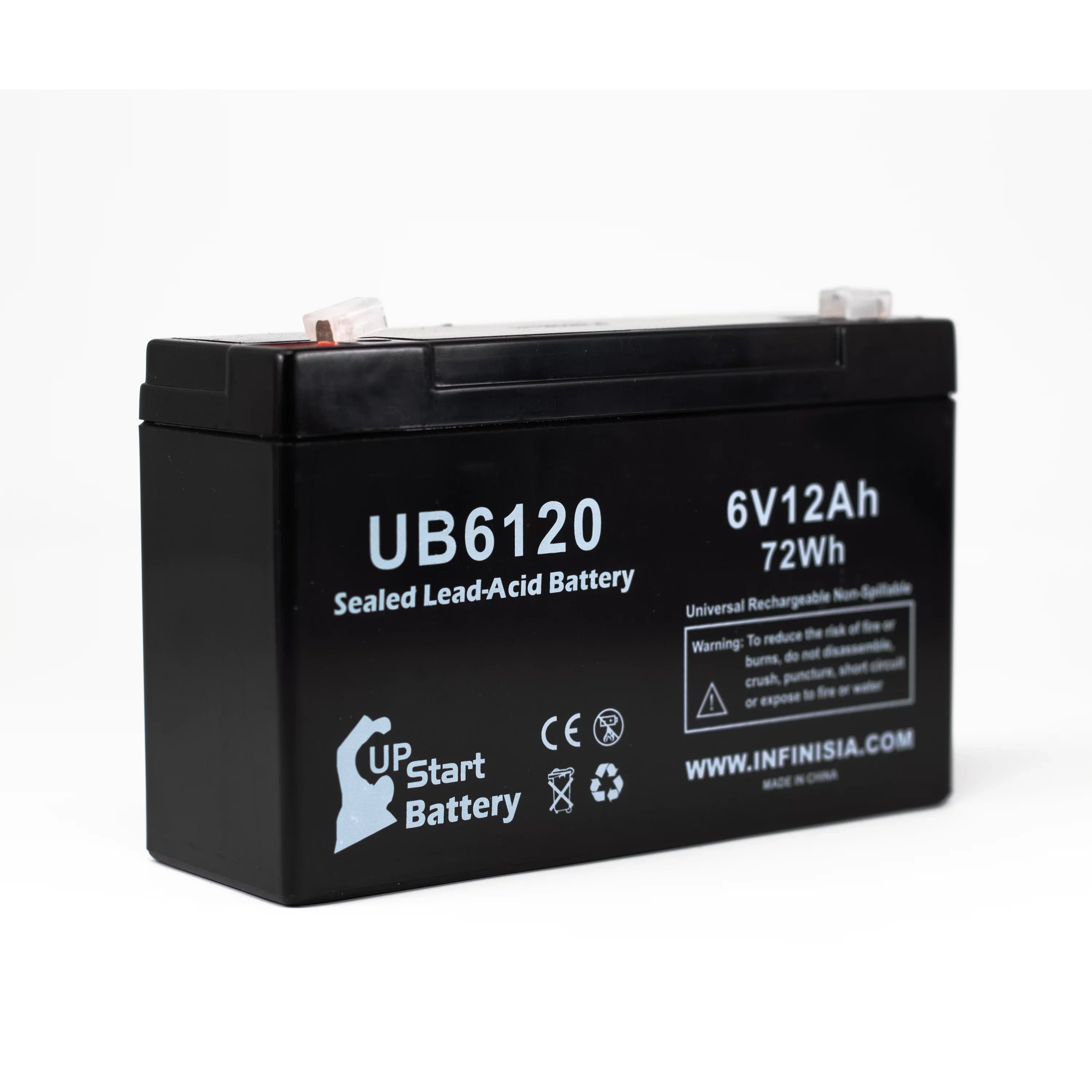 3x Pack - Compatible Tripp-Lite 850 Battery - Replacement  Universal Sealed Lead Acid Battery (6V, 12Ah, 12000mAh,  Terminal, , ) - Includes 6  to  Terminal Adapters