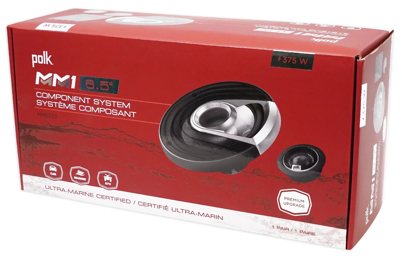 Polk Audio  6.5” 750w Component Car Speakers+Free Powered Monitor Speakers