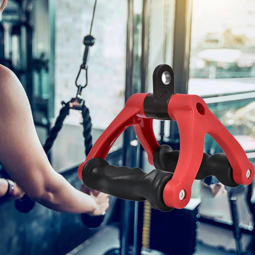 Two  Rowing Handle Cable Attachment Bearing 661 Bar Row Attachment Tricep Rope Pull Down Machine for Fitness, Home ,Gym ,Back Training Red