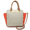 Pre-Owned    Handbag Leather Grey Orange 251616 (Good)