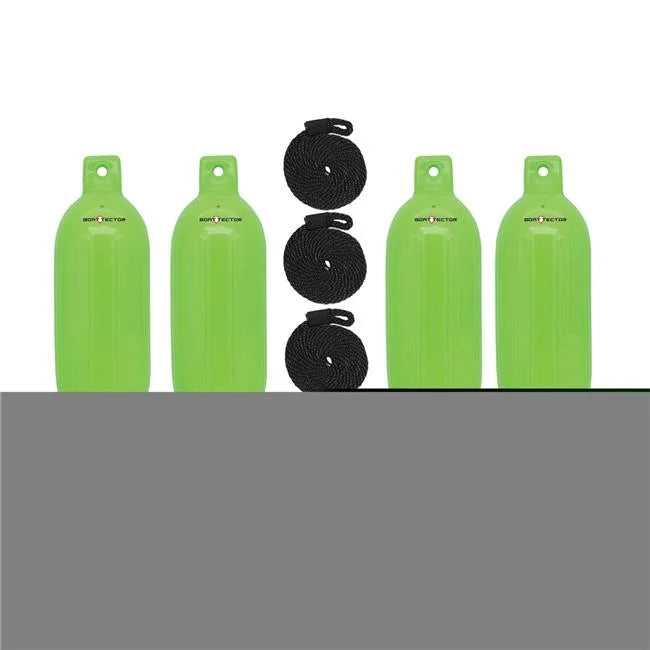 4.5 x 16 in. Boattector Inflatable Fender Value, Neon Yellow - Pack of 4