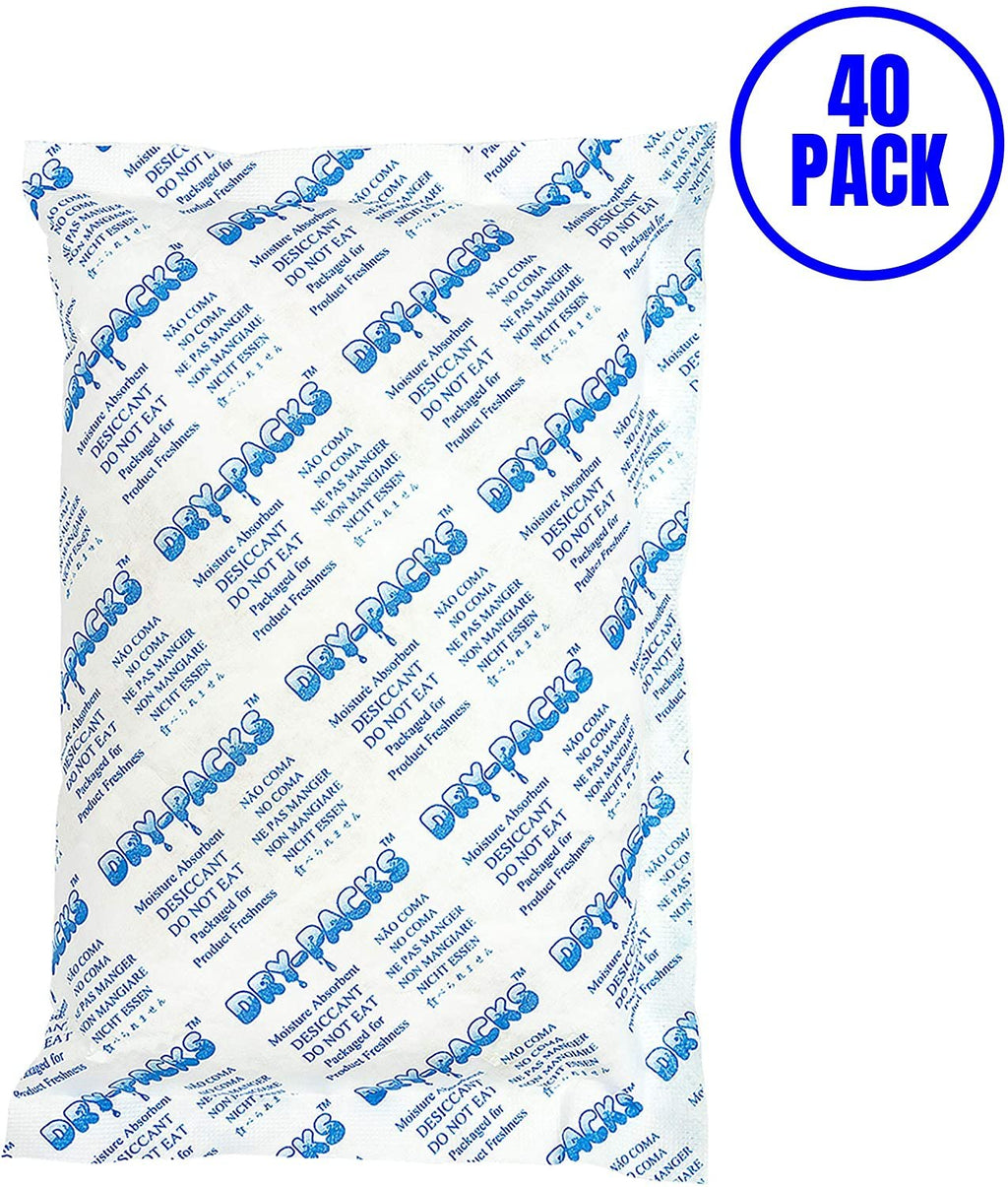 Dry-Packs Absorbent Industries Silica Gel in Tyvek Rechargeable Dehumidifier Absorbs Moisture 448 Gram 40PK