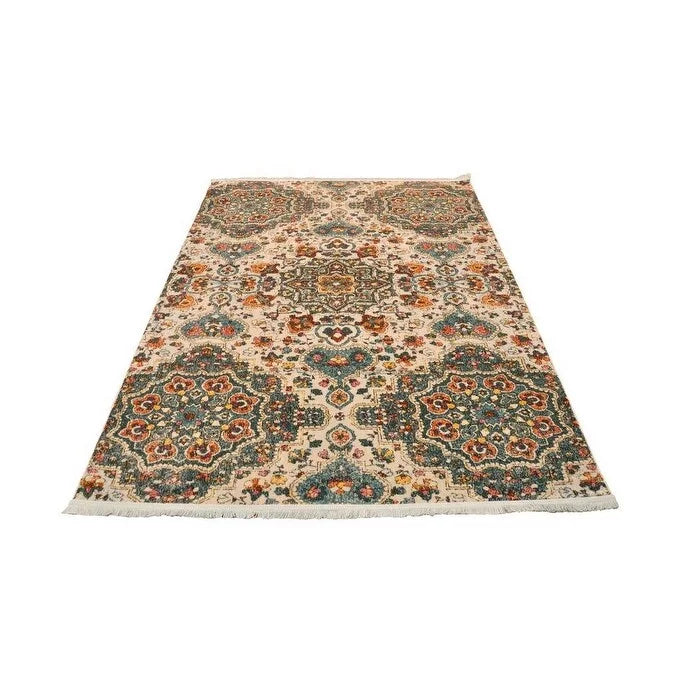 Blossom Echo Vintage Door Mat 2 ft. by 3 ft. 5' x 5' 5' Round Indoor Living Room, Bedroom, Dining Room