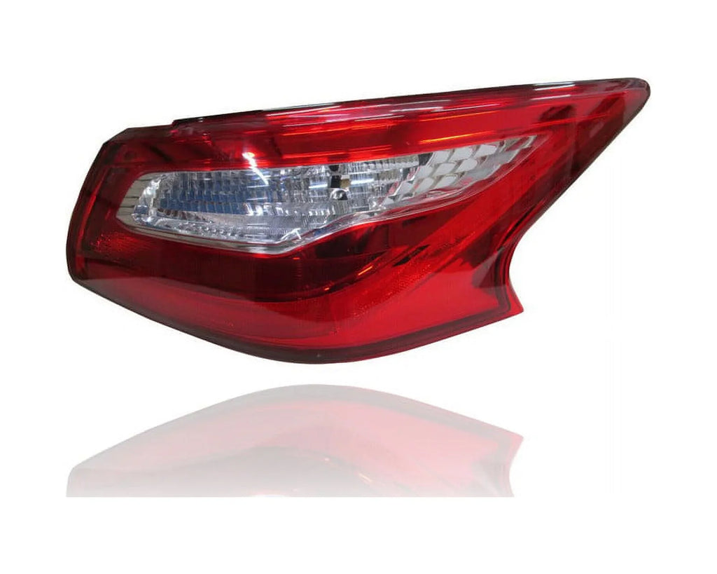 Tail Light Assembly - Compatible/Replacement for '18-18 Nissan Altima Sedan // - Outer On Body, Standard Red Lens - Pair, Left Driver + Right Passenger Set - 265509HU0A, 265559HU0A