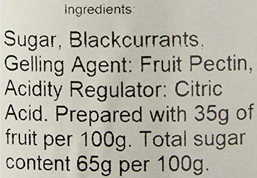 preserve scottish blackcurrant preserve, 12 ounce