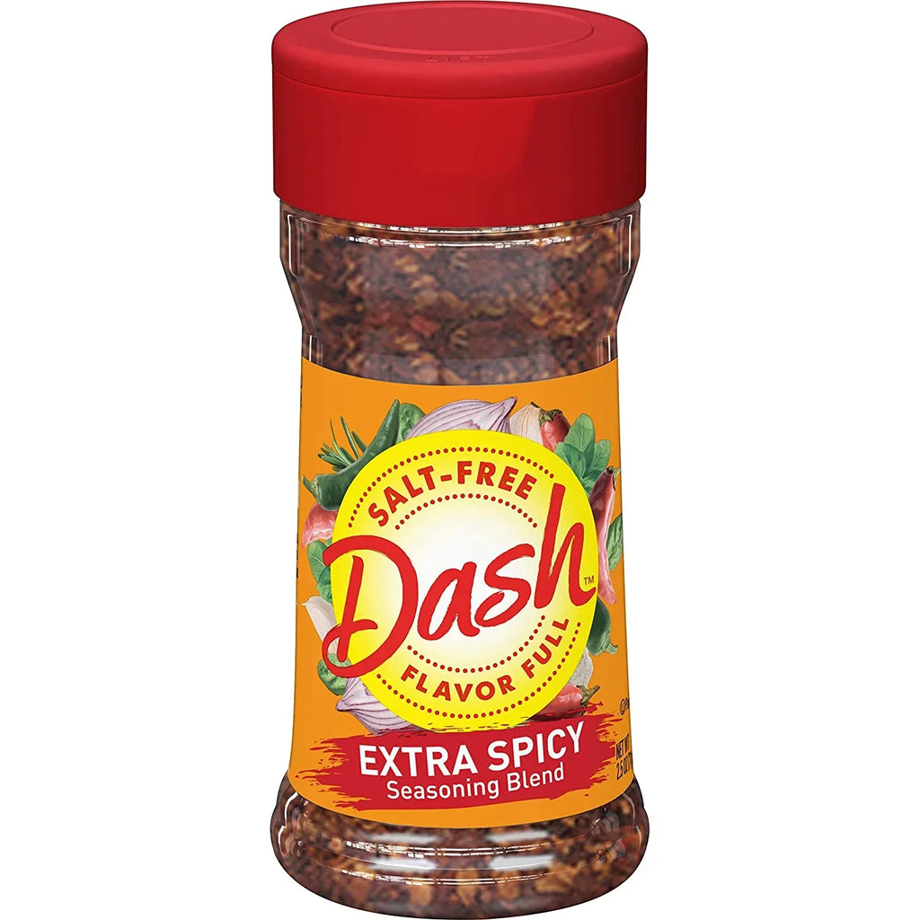Dash Salt-Free Extra Spicy Seasoning Blend, 2.5 oz. Bottles (Pack of 12)