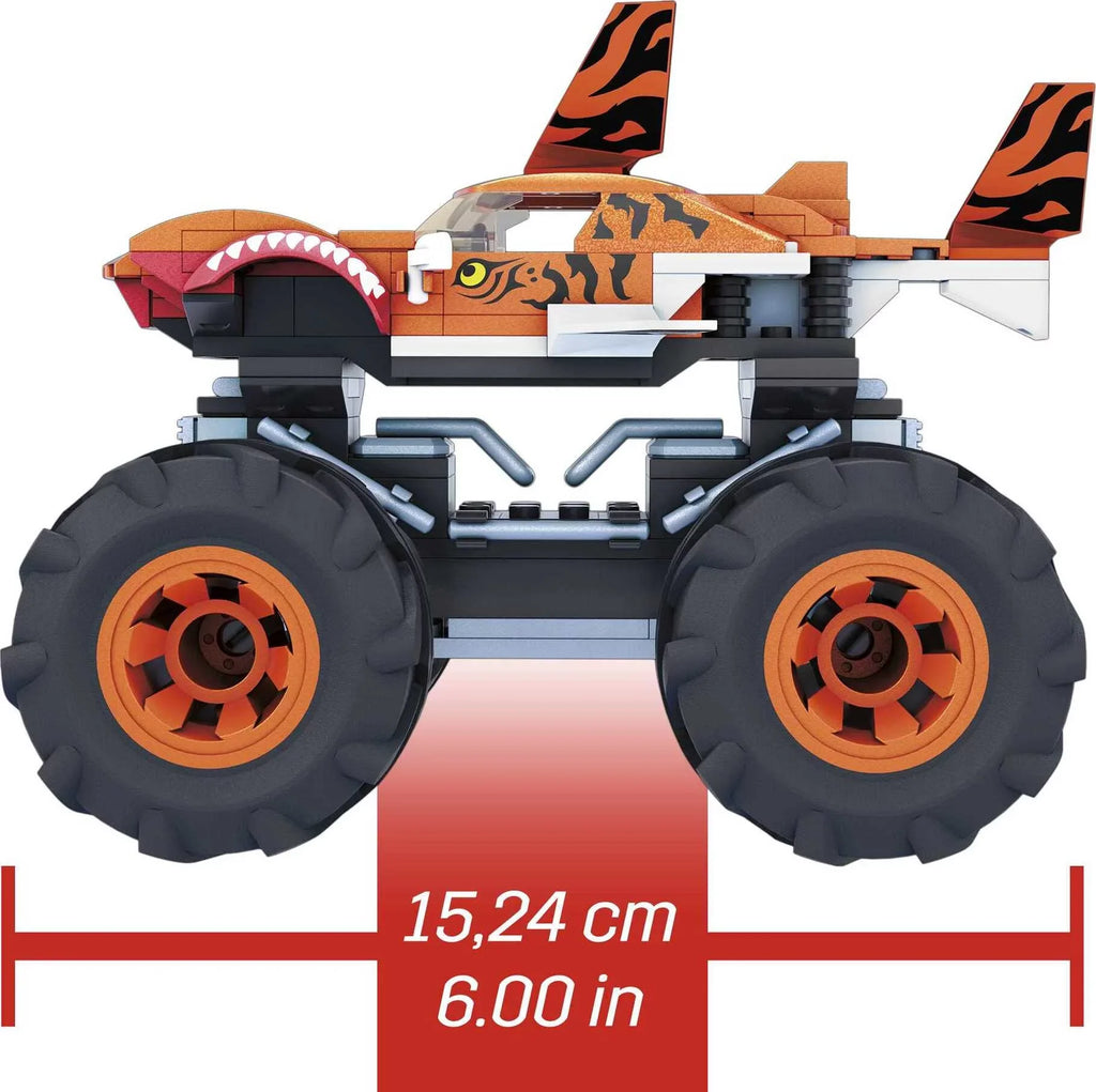 Hot Wheels Tiger Shark Monster Truck Building Set with 1 Figure (187 Pieces)