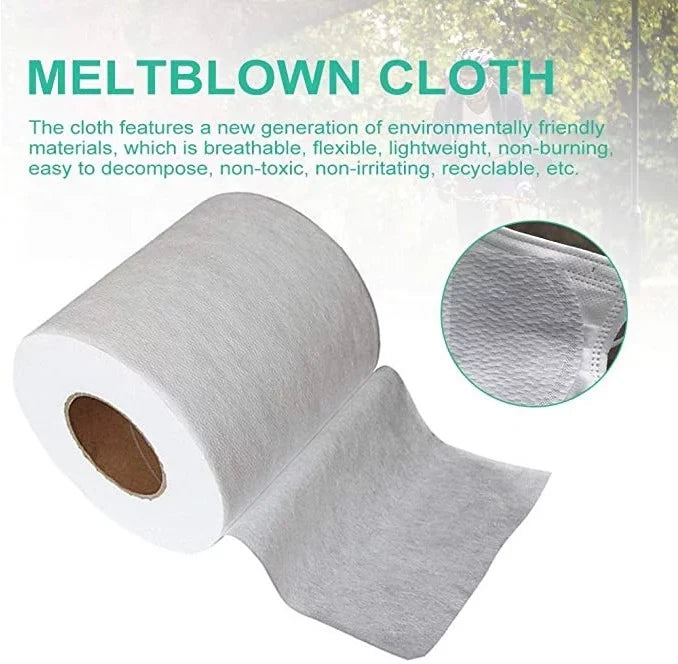 Meltblown Nonwoven  Fabric Mouth Face Craft Filter Interlining Cloth 5/10/20M/30M/50M/100M