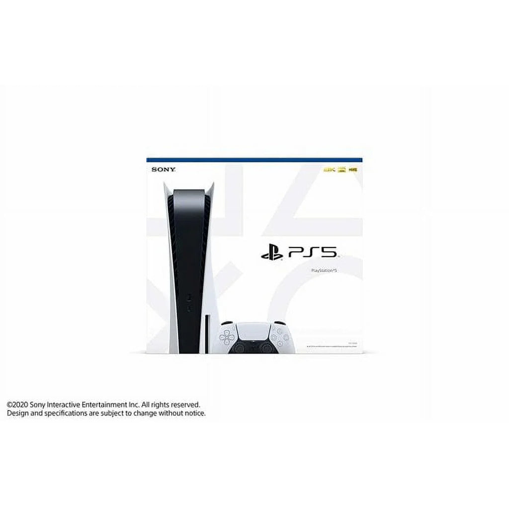 Restored Sony  Playstation 5 Disc Version with Extra DualSense Wireless Controller, Black and White (Refurbished)