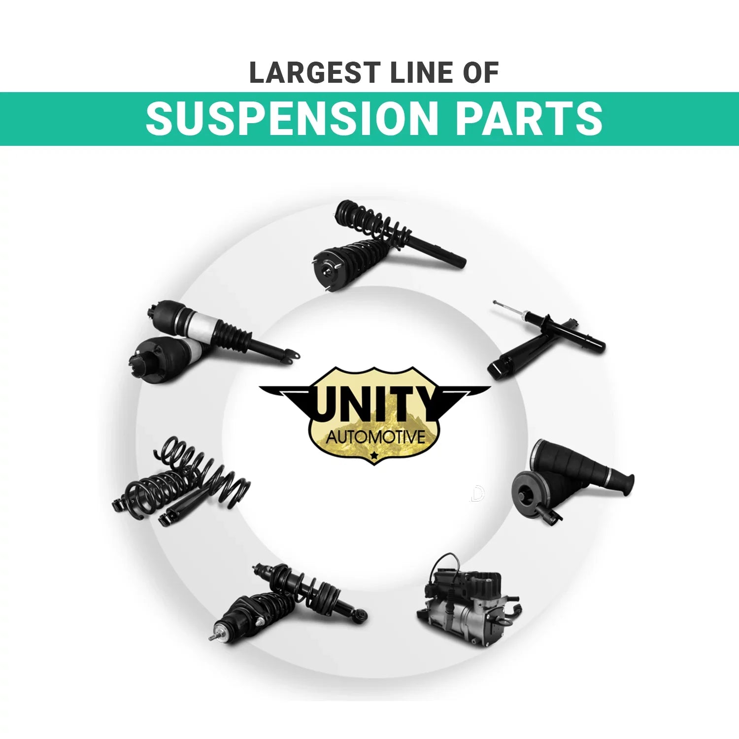 Unity Automotive Air Suspension Compressor with Full Cage Fits 2003-2005 Land Rover Range Rover, 20-072000-