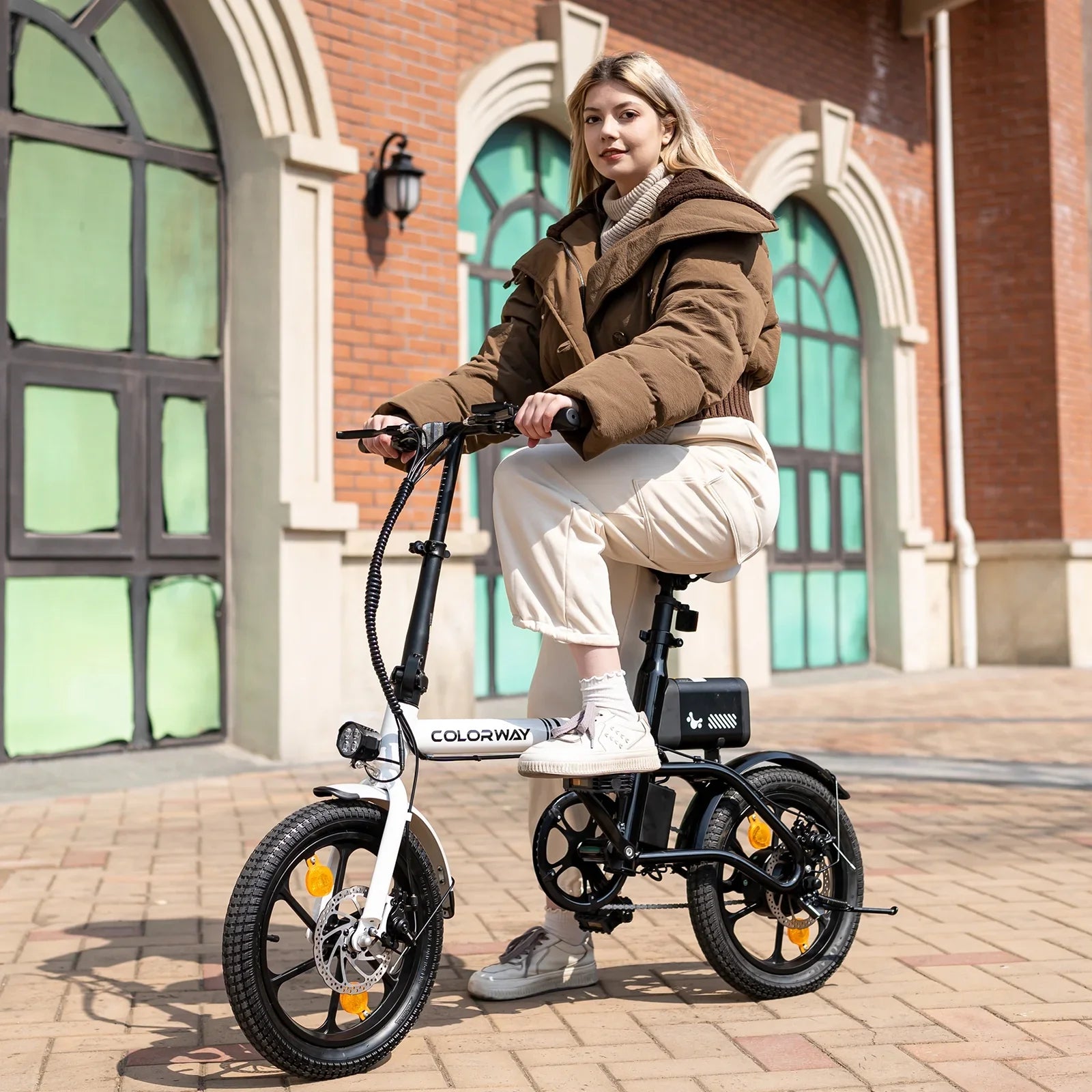 Folding Electric Bicycles, 16 inch  Bike 350W City -Bike Max. Range 16-37MILE for Adults