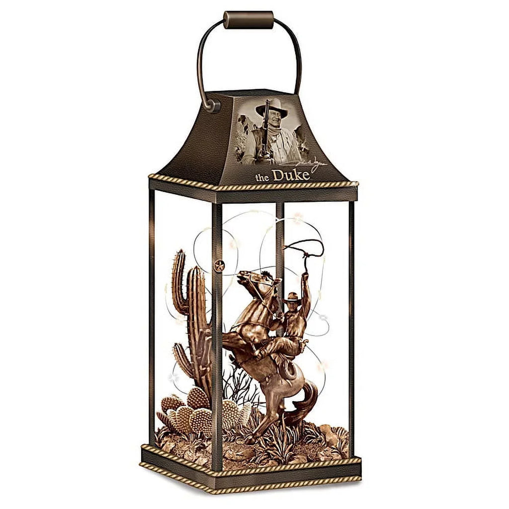 The Bradford Exchange Legendary Lawman John Wayne Hollywood Luminary Lantern Collection 9 to 10-inches
