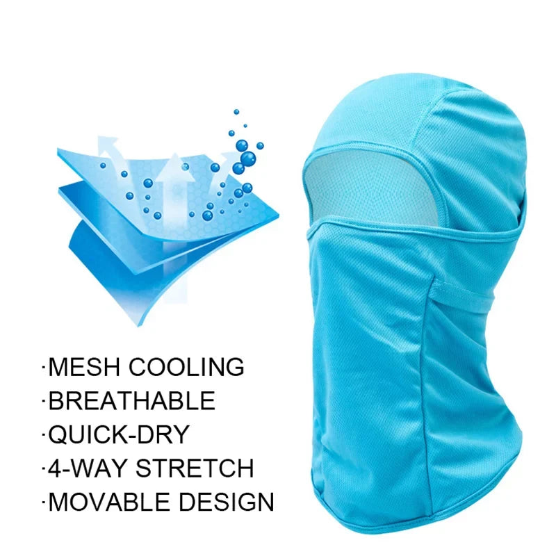 Toptie 45 Pack Black Balaclava Ourdoor  Sun Protection Hood Mesh Cooling Adjustable Balaclava for Men Women-45 Pcs Black