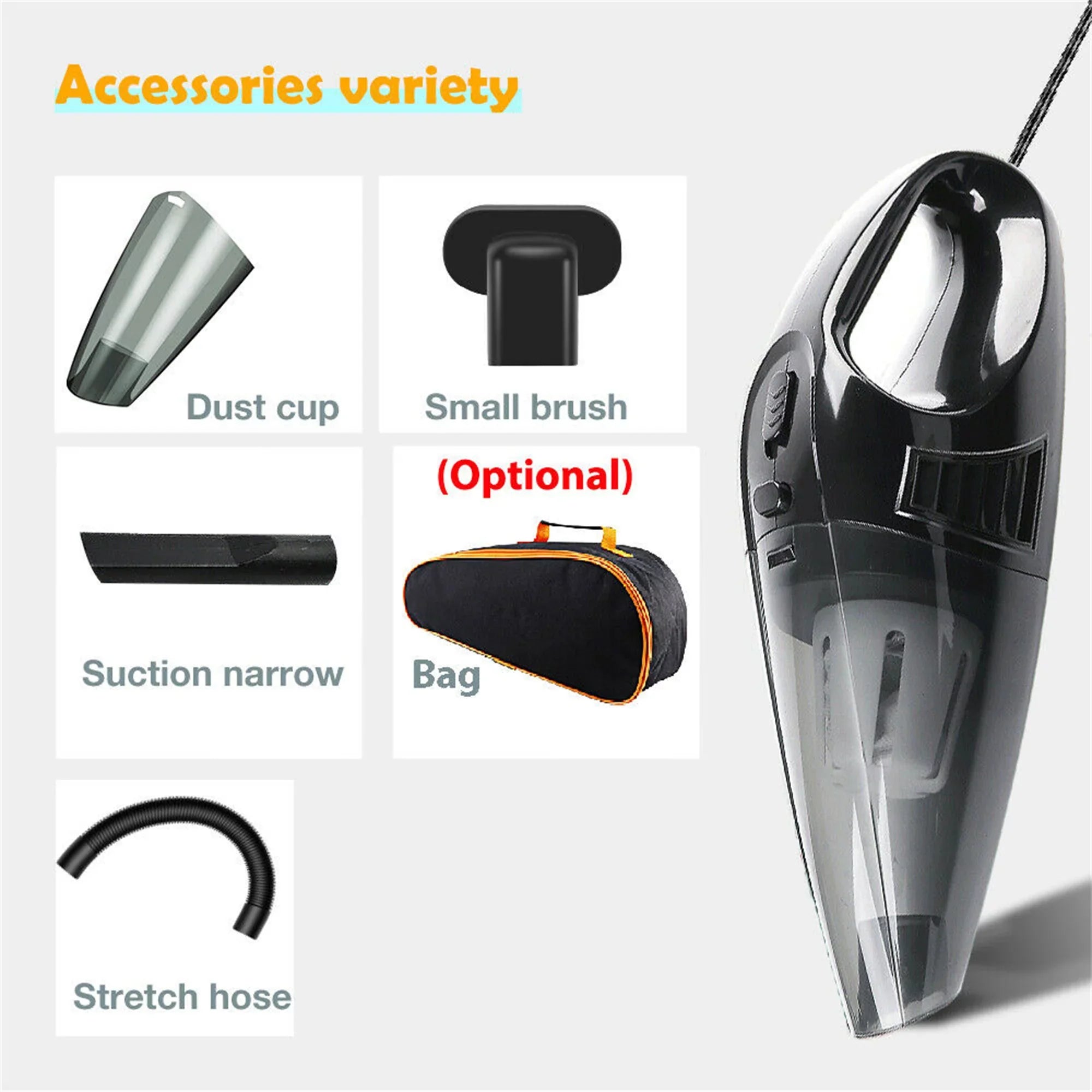 KingShop Car Wireless Vacuum Cleaner Powerful Cyclone Suction Home Portable Handheld Vacuum Cleaning Mini Cordless Vacuum Cleaner
