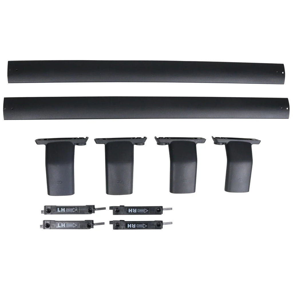 Ikon Motorsports Compatible with 13-16 Mazda -5   Style Cross Bar Roof Rack Black Aluminum