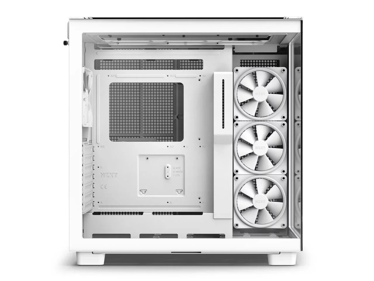 Elite - All White - --01 - Premium Dual-Chamber - Mid-Tower -  Fans - Case