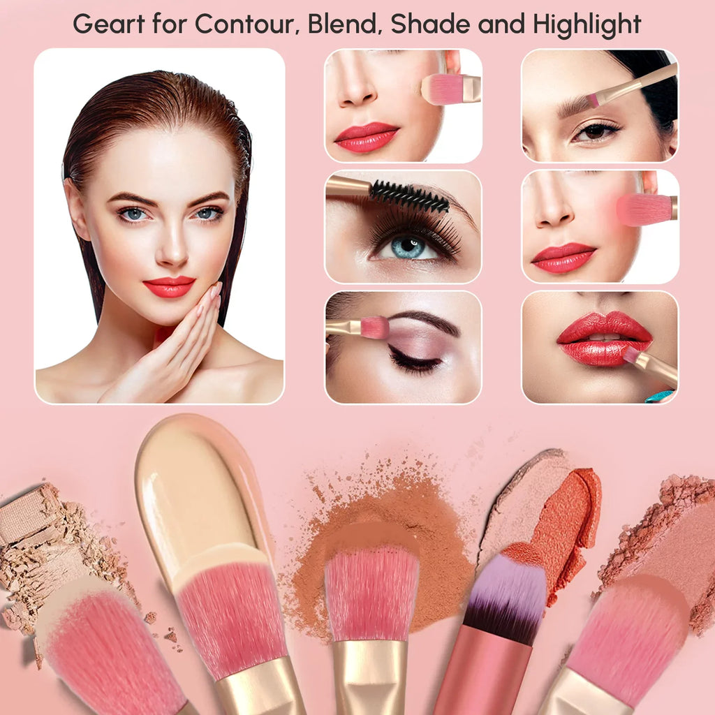 Cosprof 177 Colors Cosmetic Make up Palette Set, Combination with Eyeshadow Facial Blusher Eyebrow Powder Face Concealer Powder Eyeliner Pencil Mirror, All-in-One Makeup Gift Set