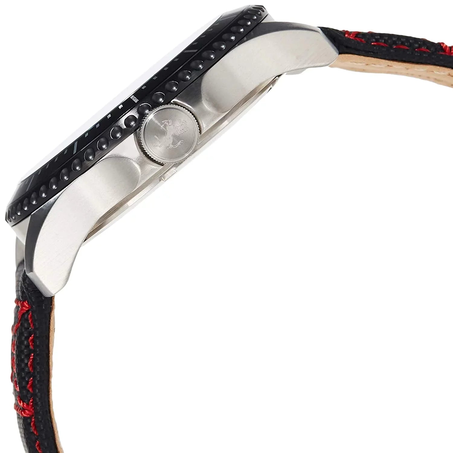Ferrari Men's Scuderia  Kers Black Leather Strap 46mm Watch