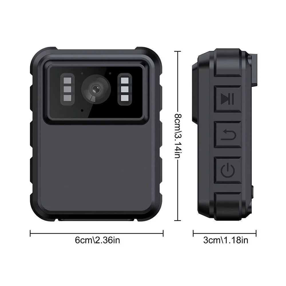 KingFurt 1080p & 2K  WiFi Action Cam with Night Vision - Outdoor Helmet Camcorder, Loop Recording, 2000mAh Battery - Black