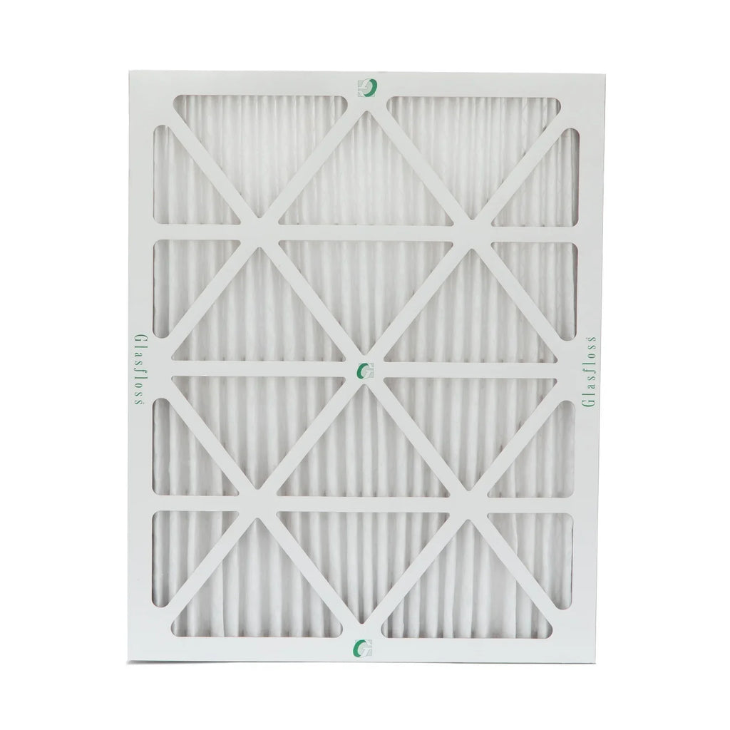 16x20x2  10 Pleated  Air Filters by Glasfloss. ( Quantity 5 ) Exact Size: 15-1/2 x 19-1/2 x 1-3/4