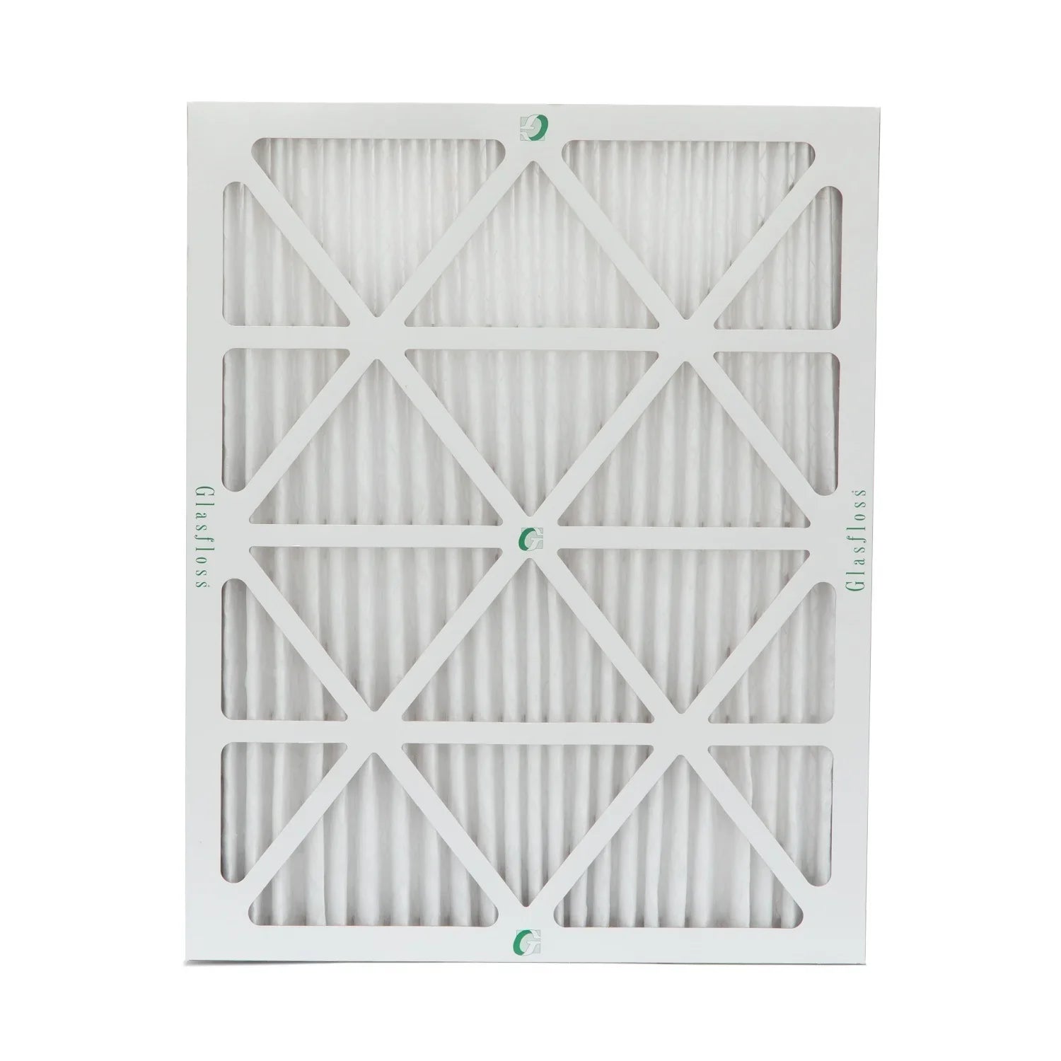 16x20x2  10 Pleated  Air Filters by Glasfloss. ( Quantity 5 ) Exact Size: 15-1/2 x 19-1/2 x 1-3/4